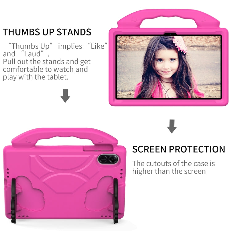 For Honor Pad X8 Pro 11.2 2023 Children EVA Shockproof Tablet Case with Thumb Bracket(RoseRed) - Honor by PMC TechLife | Online Shopping South Africa | PMC TechLife | Buy Now Pay Later Mobicred