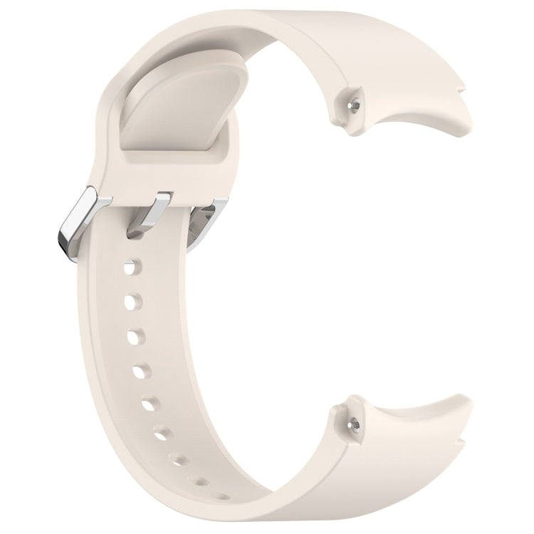 For Samsung Galaxy Watch FE 40mm Solid Color Silver Buckle Quick Release Silicone Watch Band(Starlight) - free shipping - PMC TechLife - Order now!