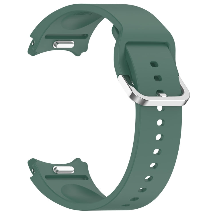 For Samsung Galaxy Watch 6 Classic 47mm Solid Color Silver Buckle Quick Release Silicone Watch Band(Green) - free shipping - PMC TechLife - Order now!