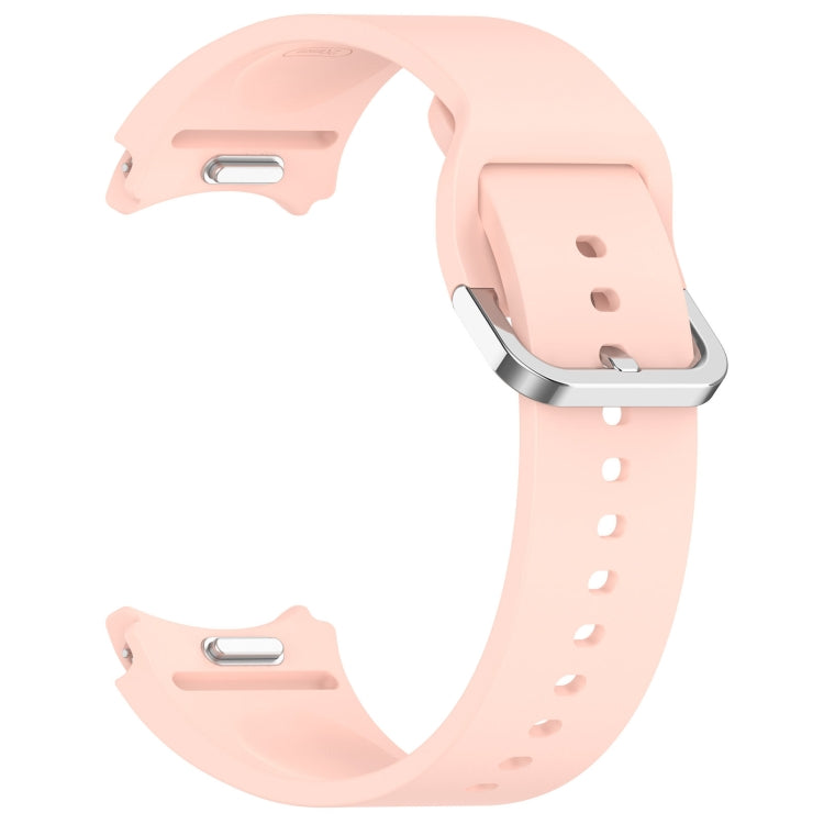 For Samsung Galaxy Watch 6 Classic 43mm Solid Color Silver Buckle Quick Release Silicone Watch Band(Pink) - free shipping - PMC TechLife - Order now!