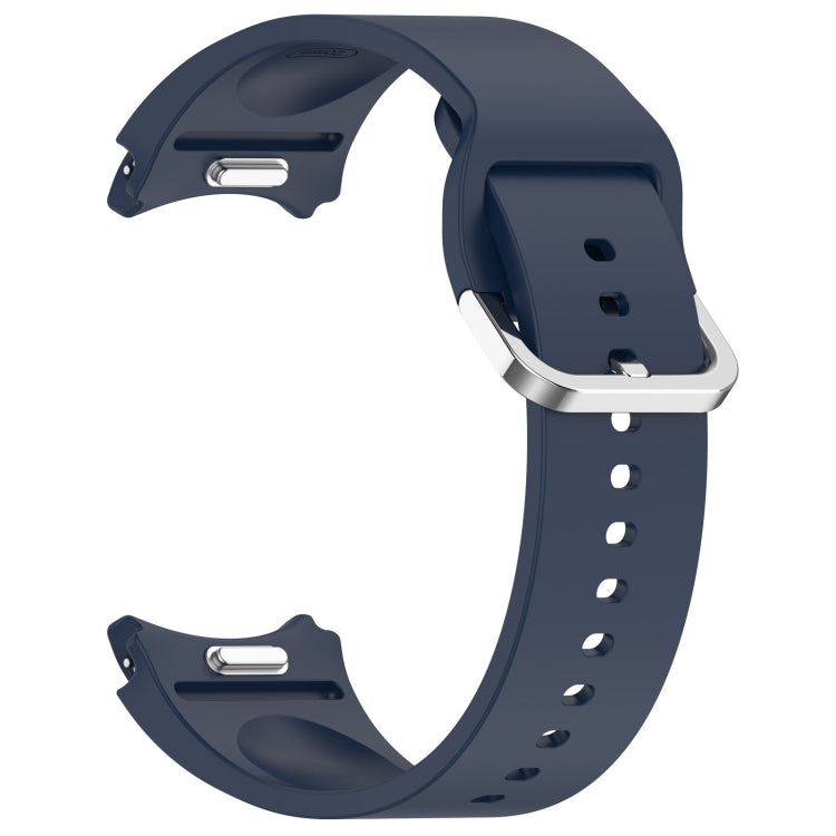 For Samsung Galaxy watch 5 Pro Golf Edition Solid Color Silver Buckle Quick Release Silicone Watch Band(Midnight Blue) - free shipping - PMC TechLife - Order now!