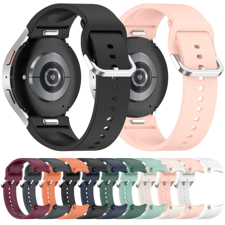For Samsung Galaxy Watch FE 40mm Solid Color Silver Buckle Quick Release Silicone Watch Band(Green) - free shipping - PMC TechLife - Order now!