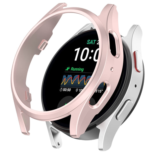 For Sansung Galaxy Watch 7 40mm Half Pack Hollow PC Watch Protective Case(Rose Pink) - Watch Cases by PMC Jewellery | Online Shopping South Africa | PMC Jewellery | Buy Now Pay Later Mobicred