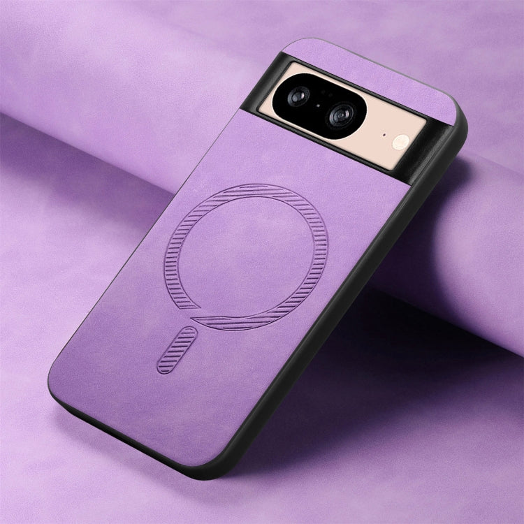 For Google Pixel 9 / 9 Pro Retro Magsafe Magnetic PU Back Cover Phone Case(Purple) - Google Cases by PMC Jewellery | Online Shopping South Africa | PMC Jewellery | Buy Now Pay Later Mobicred