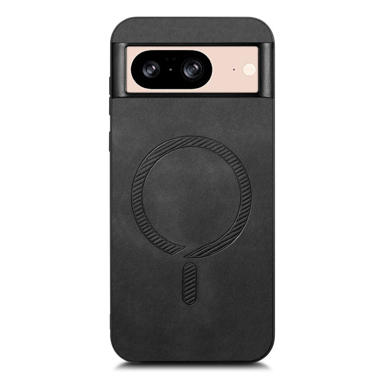 For Google Pixel 9 / 9 Pro Retro Magsafe Magnetic PU Back Cover Phone Case(Black) - Google Cases by PMC Jewellery | Online Shopping South Africa | PMC Jewellery | Buy Now Pay Later Mobicred