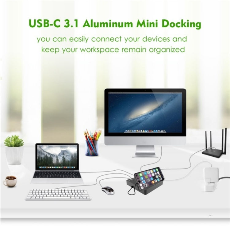 WAVLINK UHP3D01G Gigabit Ethernet USB 3.0 Multi-Function HUB 4K HD Docking Station(US Plug) - USB 3.0 HUB by WAVLINK | Online Shopping South Africa | PMC Jewellery | Buy Now Pay Later Mobicred