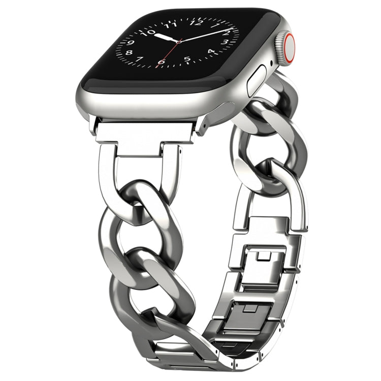 For Apple Watch Series 7 45mm Quick-Release Metal Chain Watch Band(Silver) - free shipping - PMC TechLife - Order now!