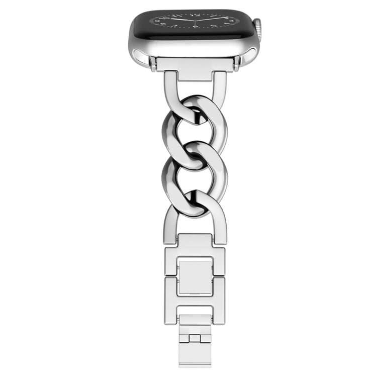 For Apple Watch Series 7 45mm Quick-Release Metal Chain Watch Band(Silver) - free shipping - PMC TechLife - Order now!