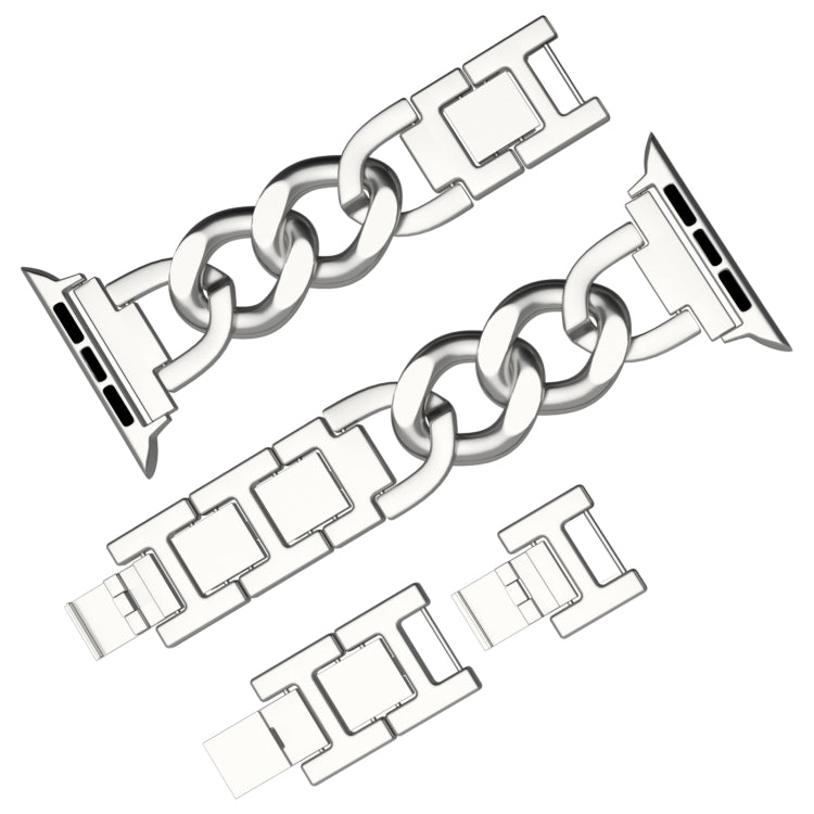 For Apple Watch Series 7 45mm Quick-Release Metal Chain Watch Band(Silver) - free shipping - PMC TechLife - Order now!