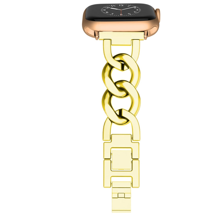 For Apple Watch Series 5 44mm Quick-Release Metal Chain Watch Band(Gold) - free shipping - PMC TechLife - Order now!