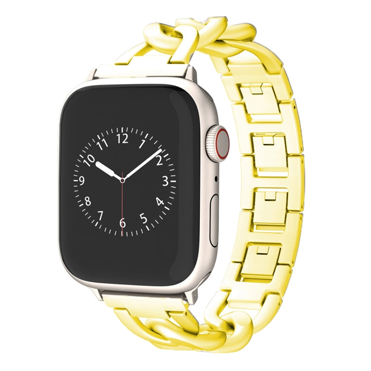For Apple Watch Series 7 41mm Quick-Release Metal Chain Watch Band(Gold) - free shipping - PMC TechLife - Order now!