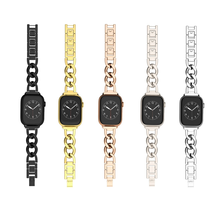 For Apple Watch Series 6 44mm Quick-Release Metal Chain Watch Band(Silver) - free shipping - PMC TechLife - Order now!