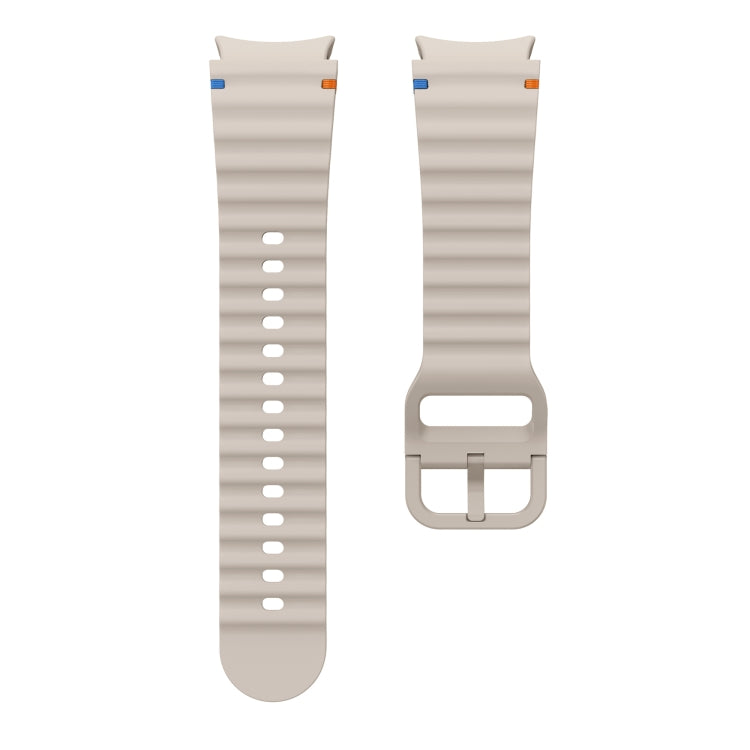 For Samsung Galaxy Watch 4 40 / 44mm Wave Pattern Stitched Silicone Watch Band(Starlight) - free shipping - PMC TechLife - Order now!