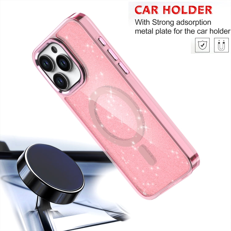 For iPhone 16 Plus Glitter MagSafe Shockproof Phone Case(Black) - iPhone 16 Plus Cases by PMC TechLife | Online Shopping South Africa | PMC TechLife | Buy Now Pay Later Mobicred