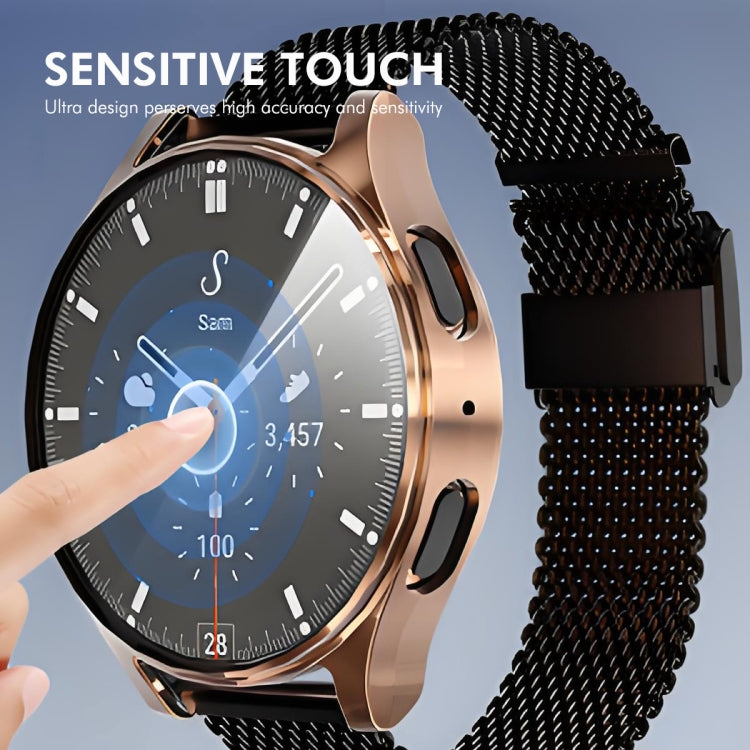 For Samsung Galaxy Watch7 44mm ENKAY Hat-Prince Full Coverage Electroplated Soft TPU Case with Screen Protection(Silver) - free shipping - PMc TechLife - Order now!