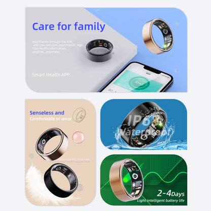 R11M SIZE 13 Smart Ring, Support Heart Rate / Blood Oxygen / Sleep / Multiple Sports Modes(Gold) - Smart Rings / Smart Telephones by PMC Jewellery | Online Shopping South Africa | PMC Jewellery | Buy Now Pay Later Mobicred