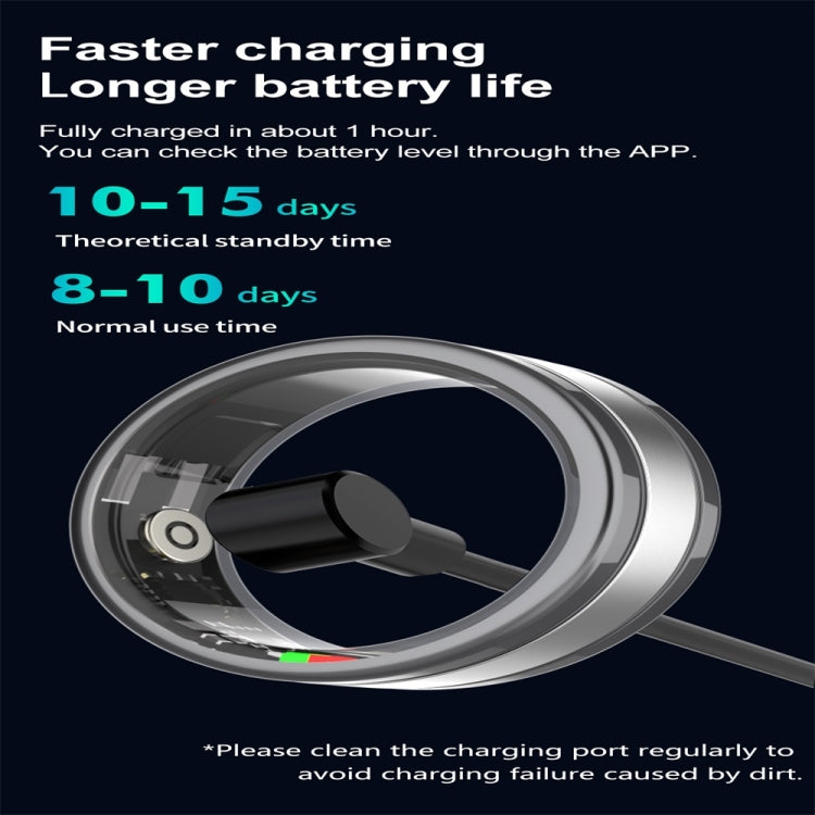 R18 SIZE 8 Smart Ring, Support Heart Rate / Blood Oxygen / Sleep / Multiple Sports Modes(Black) - Smart Rings / Smart Telephones by PMC TechLife | Online Shopping South Africa | PMC TechLife | Buy Now Pay Later Mobicred