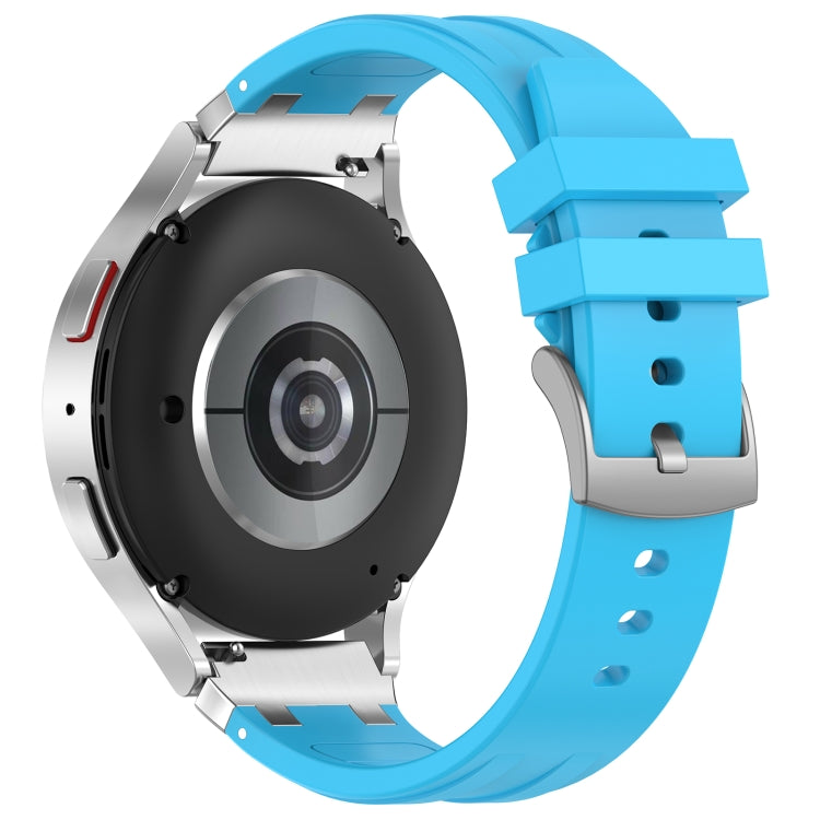 For Samsung Galaxy Watch Active 20mm Quick Release Silver Buckle Royal Silicone Watch Band(Sky Blue) - free shipping - PMC TechLife - Order now!