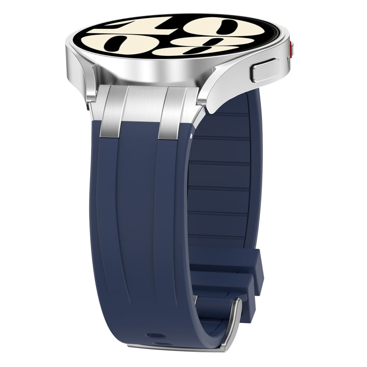 For Amazfit Bip U 20mm Quick Release Silver Buckle Royal Silicone Watch Band(Navy Blue) - free shipping - PMC TechLife - Order now!