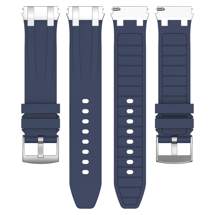 For Amazfit Bip3 20mm Quick Release Silver Buckle Royal Silicone Watch Band(Navy Blue) - free shipping - PMC TechLife - Order now!