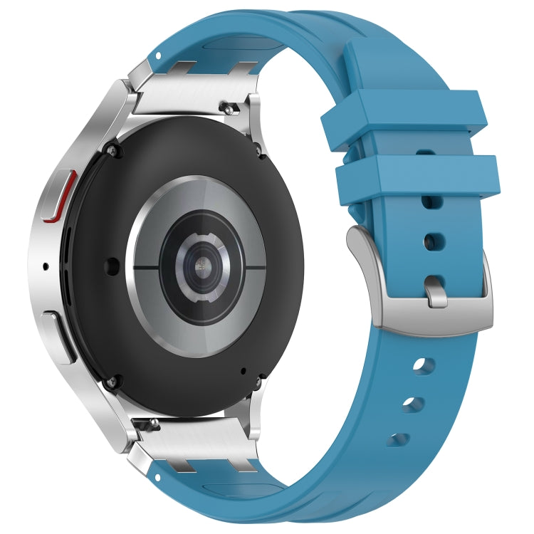 For Amazfit Bip3 20mm Quick Release Silver Buckle Royal Silicone Watch Band(Sea Blue) - free shipping - PMC TechLife - Order now!
