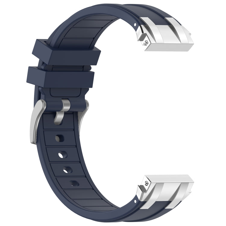 For Amazfit GTS 2e 20mm Quick Release Silver Buckle Royal Silicone Watch Band(Navy Blue) - free shipping - PMC TechLife - Order now!