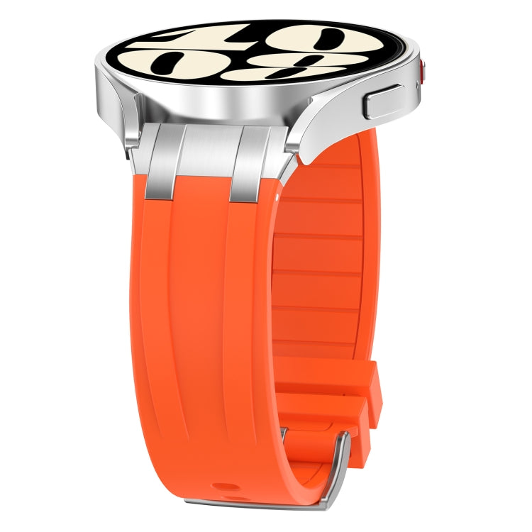 For Amazfit Pop Pro 20mm Quick Release Silver Buckle Royal Silicone Watch Band(Orange) - free shipping - PMC TechLife - Order now!