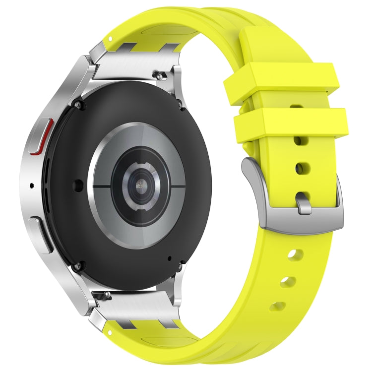 For Amazfit Pop 20mm Quick Release Silver Buckle Royal Silicone Watch Band(Vital Yellow) - free shipping - PMC TechLife - Order now!