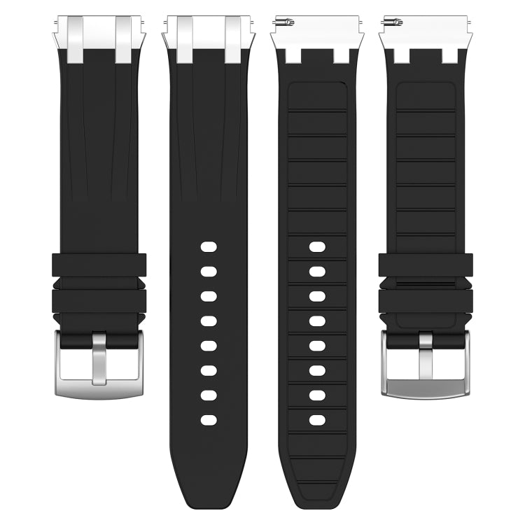 For Amazfit GTS 2 20mm Quick Release Silver Buckle Royal Silicone Watch Band(Black) - free shipping - PMC TechLife - Order now!