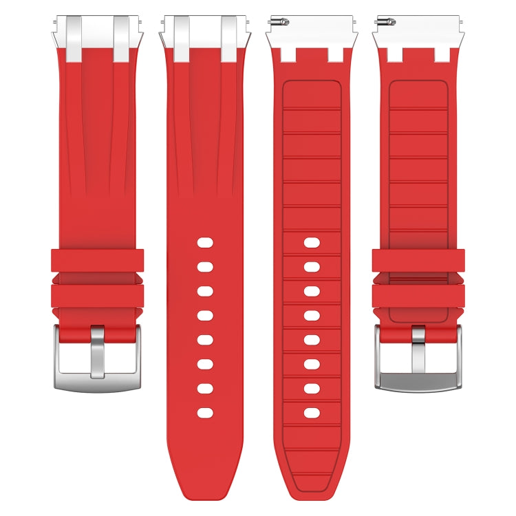 For Amazfit Bip S 20mm Quick Release Silver Buckle Royal Silicone Watch Band(Red) - free shipping - PMC TechLife - Order now!