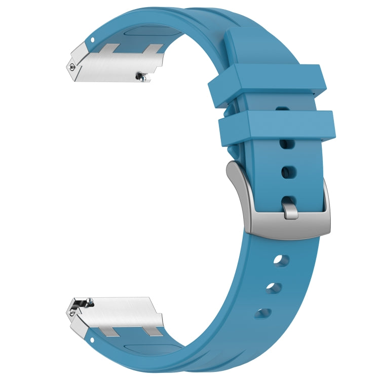 For Amazfit Bip Lite 20mm Quick Release Silver Buckle Royal Silicone Watch Band(Sea Blue) - free shipping - PMC TechLife - Order now!