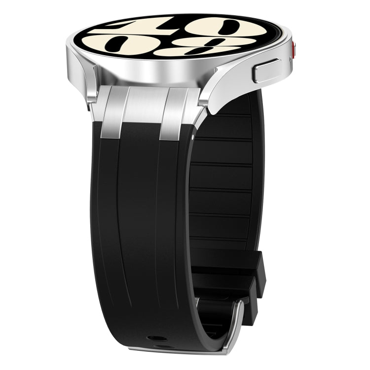 For Amazfit Bip Lite 20mm Quick Release Silver Buckle Royal Silicone Watch Band(Black) - free shipping - PMC TechLife - Order now!