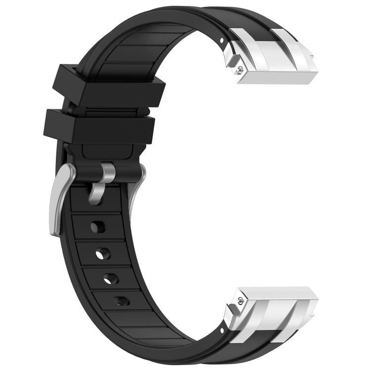 For Amazfit Bip Lite 20mm Quick Release Silver Buckle Royal Silicone Watch Band(Black) - free shipping - PMC TechLife - Order now!