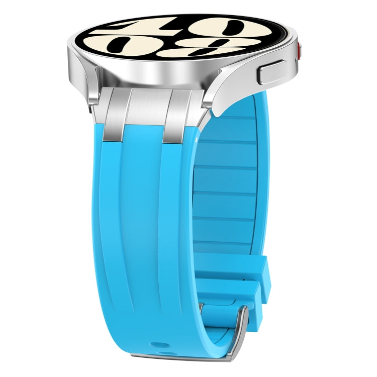 For Amazfit Bip Lite 20mm Quick Release Silver Buckle Royal Silicone Watch Band(Sky Blue) - free shipping - PMC TechLife - Order now!