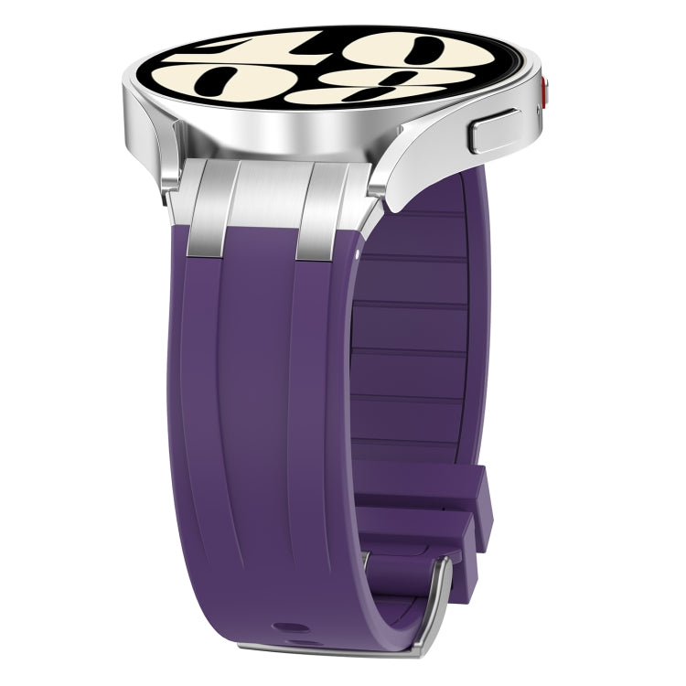 For Amazfit Bip Lite 20mm Quick Release Silver Buckle Royal Silicone Watch Band(Purple) - free shipping - PMC TechLife - Order now!