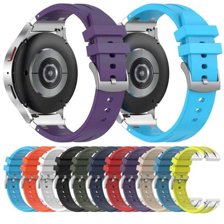 For Amazfit GTS 2 20mm Quick Release Silver Buckle Royal Silicone Watch Band(White) - free shipping - PMC TechLife - Order now!