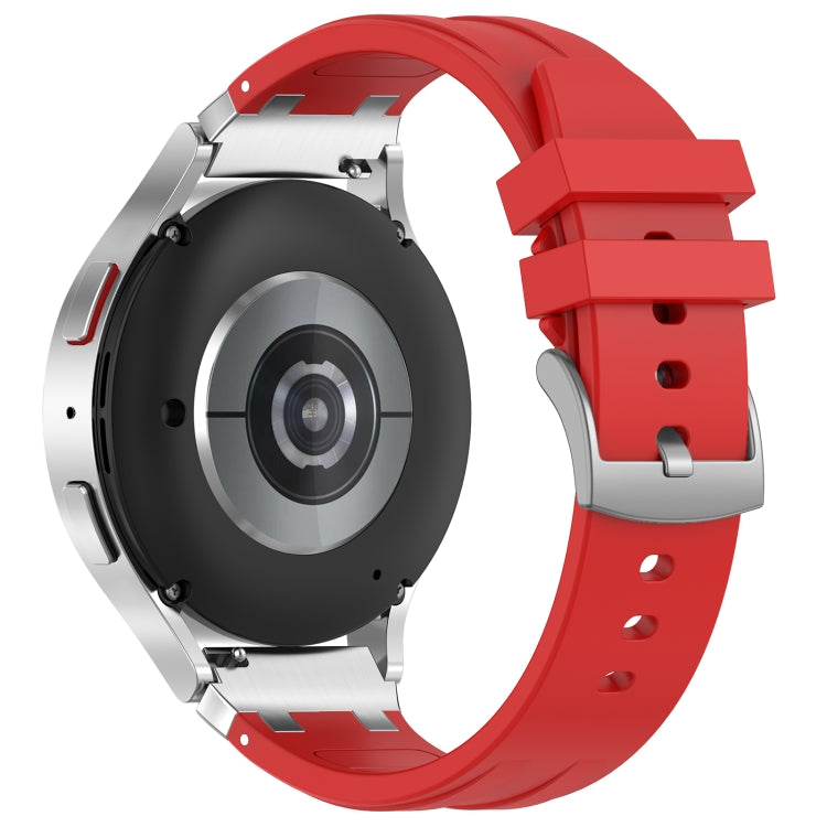 For Huawei Watch 2 20mm Quick Release Silver Buckle Royal Silicone Watch Band(Red) - free shipping - PMC TechLife - Order now!