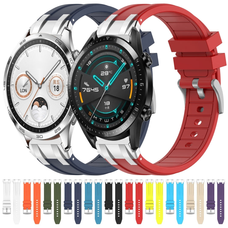 For Huawei Watch GT 2e 22mm Quick Release Silver Buckle Royal Silicone Watch Band(White) - free shipping - PMC TechLife - Order now!