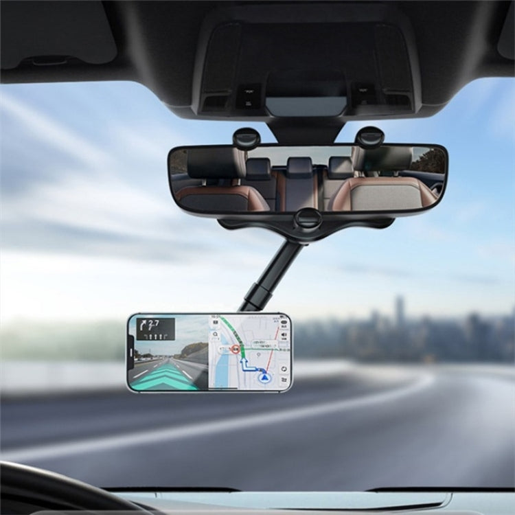 23-H06 Magnetic Phone Bracket Adjustable Angle Car Rearview Mirror Mount Holder - Car Holders by PMC Jewellery | Online Shopping South Africa | PMC Jewellery | Buy Now Pay Later Mobicred