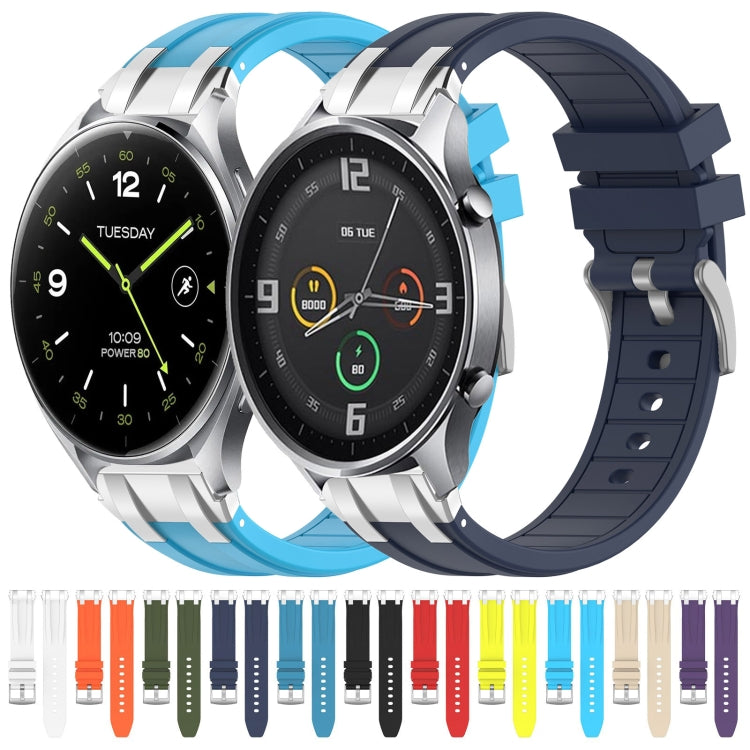 For Xiaomi Watch S2 22mm Quick Release Silver Buckle Royal Silicone Watch Band(Black) - free shipping - PMC TechLife - Order now!