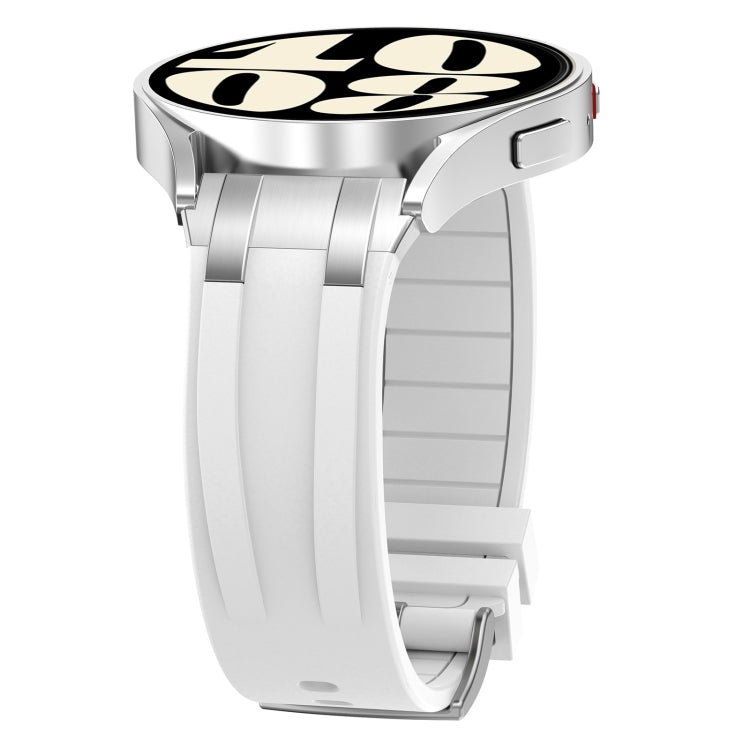 For Garmin Forerunner 265 22mm Quick Release Silver Buckle Royal Silicone Watch Band(White) - free shipping - PMC TechLife - Order now!