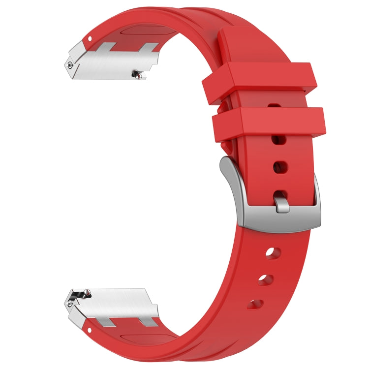 For Garmin Venu 2 22mm Quick Release Silver Buckle Royal Silicone Watch Band(Red) - free shipping - PMC TechLife - Order now!