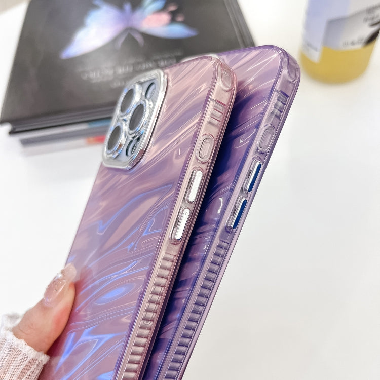 For iPhone 16 Pro Plating Glitter Texture Chain Wristband TPU Phone Case with Lens Film(White Shell Pattern) - iPhone 16 Pro Cases by PMC TechLife | Online Shopping South Africa | PMC TechLife | Buy Now Pay Later Mobicred