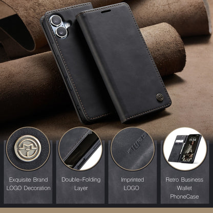 For iPhone 16 CaseMe 013 Multifunctional Horizontal Flip Leather Phone Case(Black) - iPhone 16 Cases by CaseMe | Online Shopping South Africa | PMC Jewellery | Buy Now Pay Later Mobicred