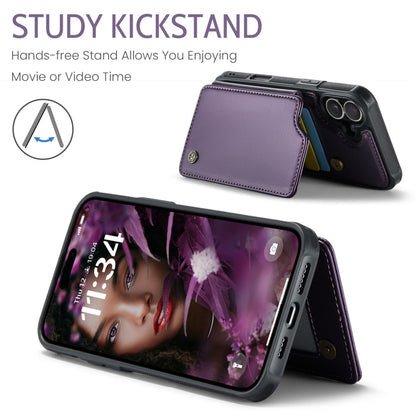 For iPhone 16 CaseMe C22 Card Slots Holder RFID Anti-theft Phone Case(Purple) - iPhone 16 Cases by CaseMe | Online Shopping South Africa | PMC Jewellery | Buy Now Pay Later Mobicred