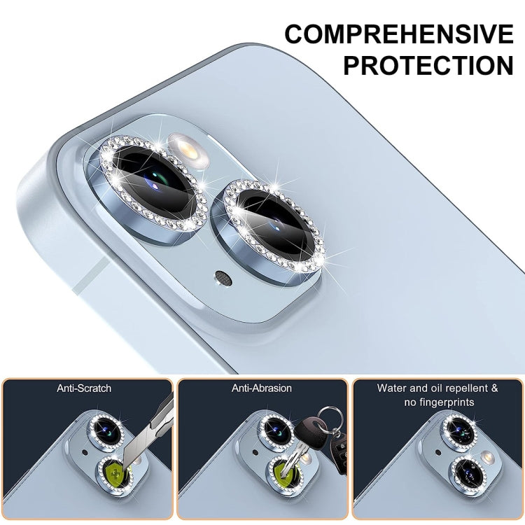 For iPhone 16 / 16 Plus ENKAY AR Anti-reflection Individual Diamond Ring Camera Lens Glass Full Film(Deep Purple) - iPhone 16 Plus Tempered Glass by ENKAY | Online Shopping South Africa | PMC Jewellery | Buy Now Pay Later Mobicred