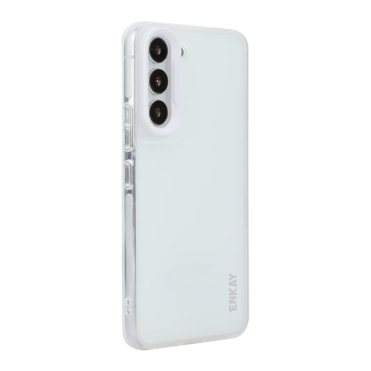 For Samsung Galaxy S24 5G ENKAY Hat-Prince Translucent Matte TPU Soft Phone Case(White) - Galaxy S24 5G Cases by ENKAY | Online Shopping South Africa | PMC Jewellery | Buy Now Pay Later Mobicred