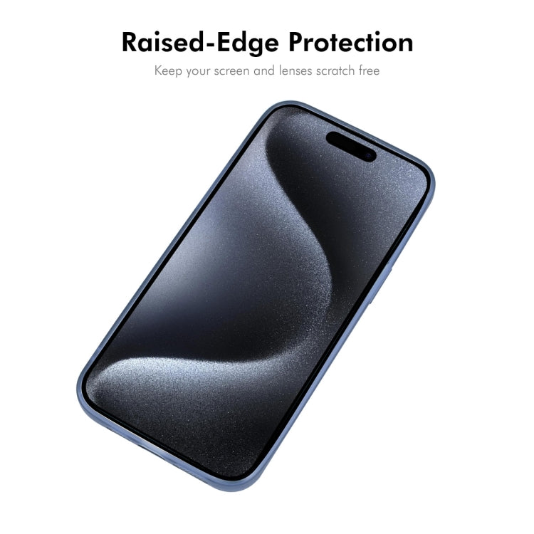 For iPhone 16 Plus ENKAY Hat-Prince Translucent Matte TPU Phone Case with Lens Film(Blue) - iPhone 16 Plus Cases by ENKAY | Online Shopping South Africa | PMC Jewellery | Buy Now Pay Later Mobicred