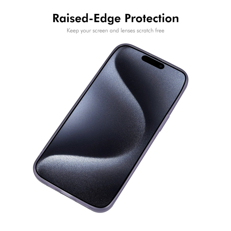 For iPhone 16 Pro ENKAY Hat-Prince Translucent Matte TPU Phone Case with Lens Film(Purple) - iPhone 16 Pro Cases by ENKAY | Online Shopping South Africa | PMC Jewellery | Buy Now Pay Later Mobicred