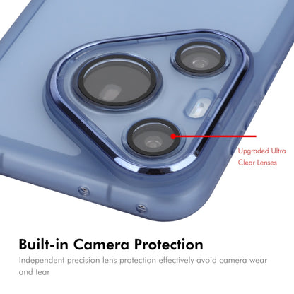 For Huawei Pura 70 ENKAY Hat-Prince Translucent Matte TPU Phone Case with Lens Film(Blue) - Huawei Cases by ENKAY | Online Shopping South Africa | PMC Jewellery | Buy Now Pay Later Mobicred